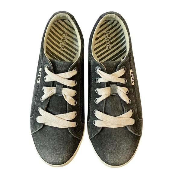 Taos Star Canvas Women's Gray Wash Arch Support Orthotic Comfort Sneakers Sz 7.5 - Picture 2 of 16